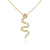 natural citrine snake necklaces in yellow gold vermeil